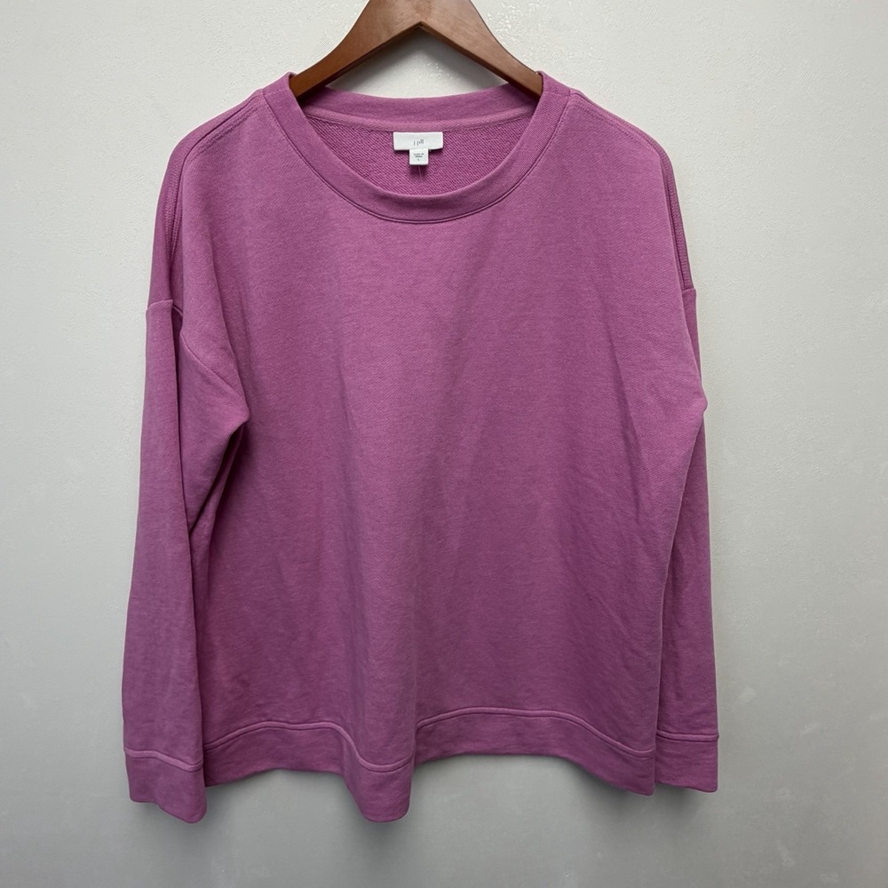 J. Jill Pink Pullover Sweatshirt Bouganvil Women's Size L NWT